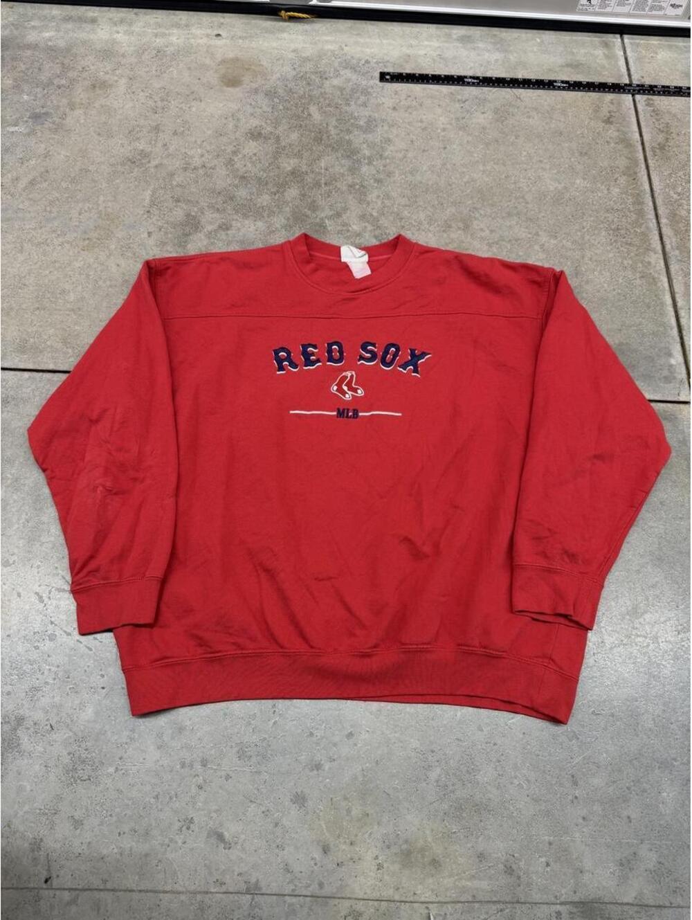 vintage boston red sox lee sport red spell out crewneck size xl